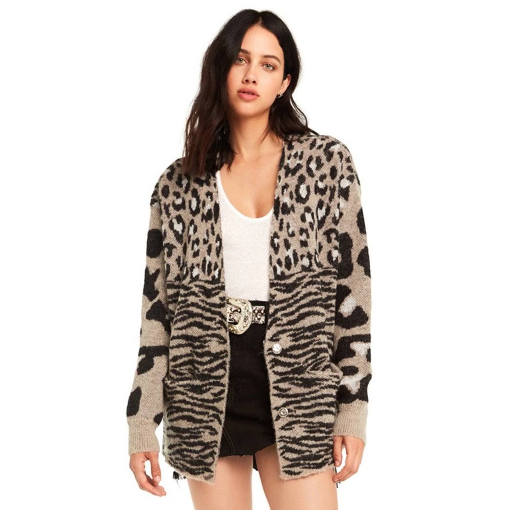 Wildfox Grey Animal Attraction Avani Cardigan View 2